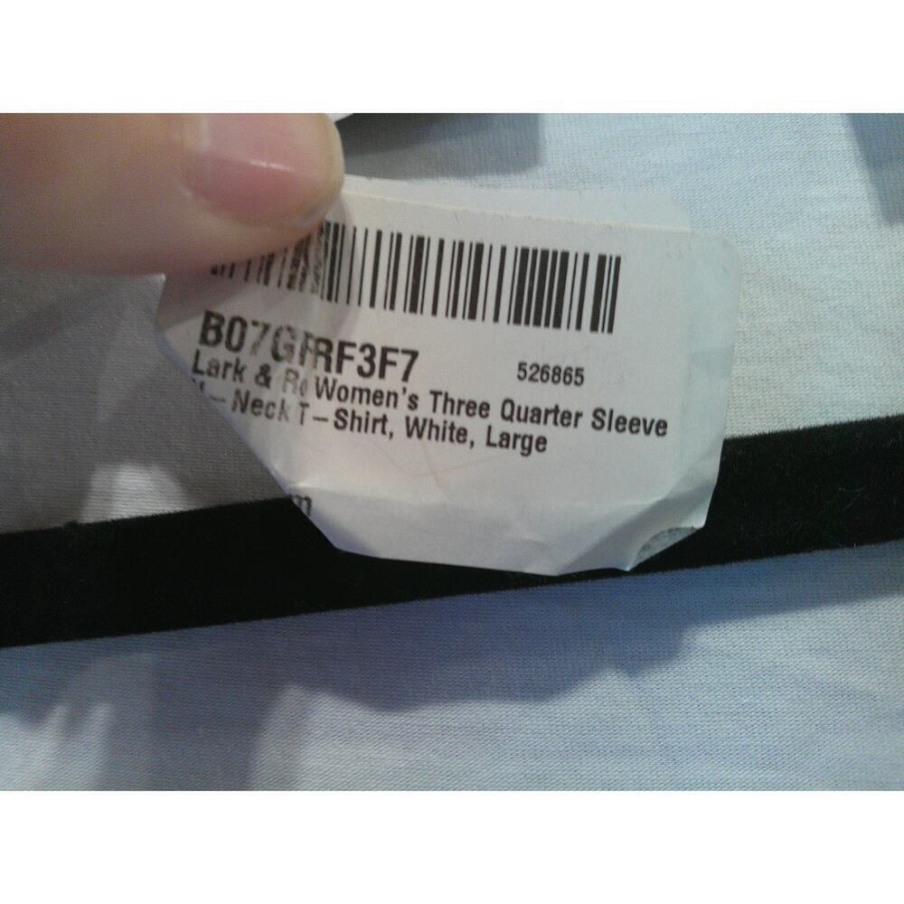 Lark & Ro Women's Three Quarter Sleeve V-Neck Blouse Size Large  - NWT - Picture 4 of 9